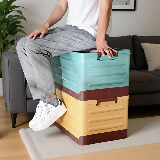 가정용 책가방 플라스틱  조립 접이식 수납함 학생 잡화 보관함 가족 책가방