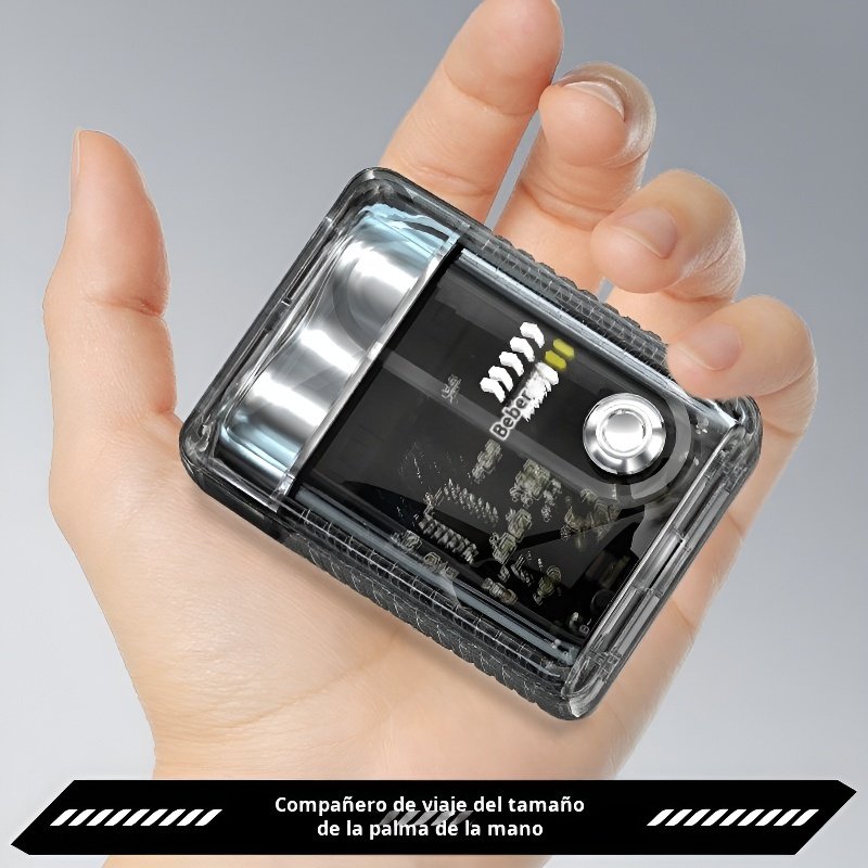Afeitadora eléctrica de ladrillos de hielo para hombre, Mini afeitadora portátil transparente, súper