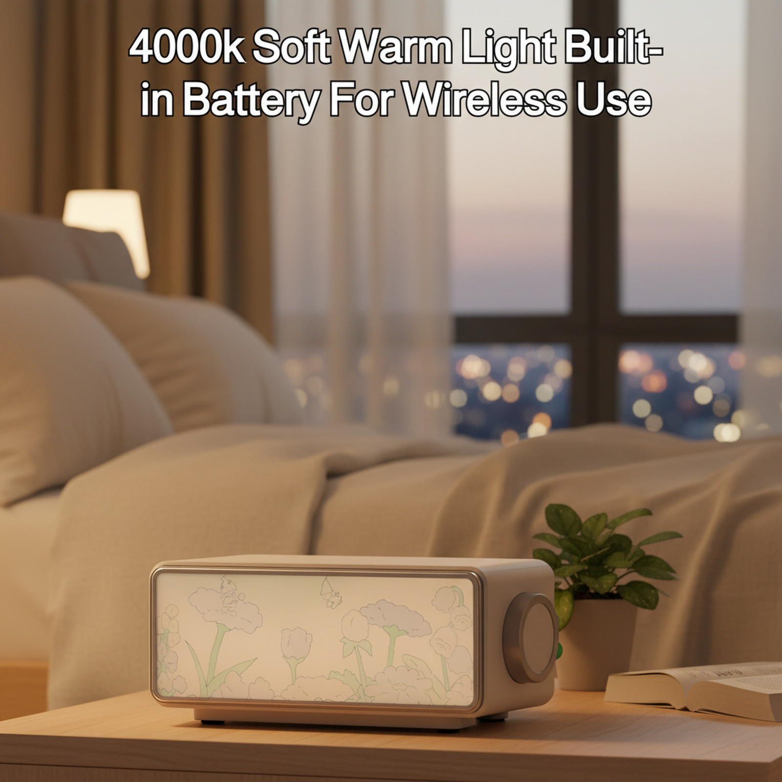 Painting Ambient Night Light Bluetooth Speaker