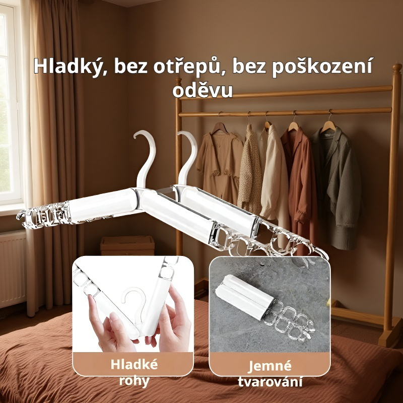 Skládací magický věšák na šaty pro venkovní použití