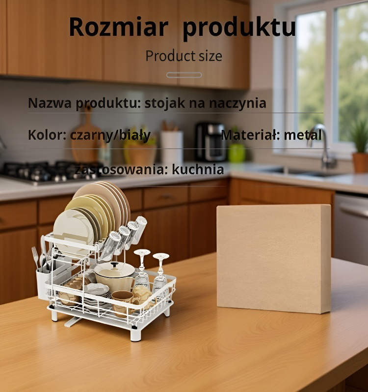 Koszyk na naczynia z funkcją odprowadzania wody
