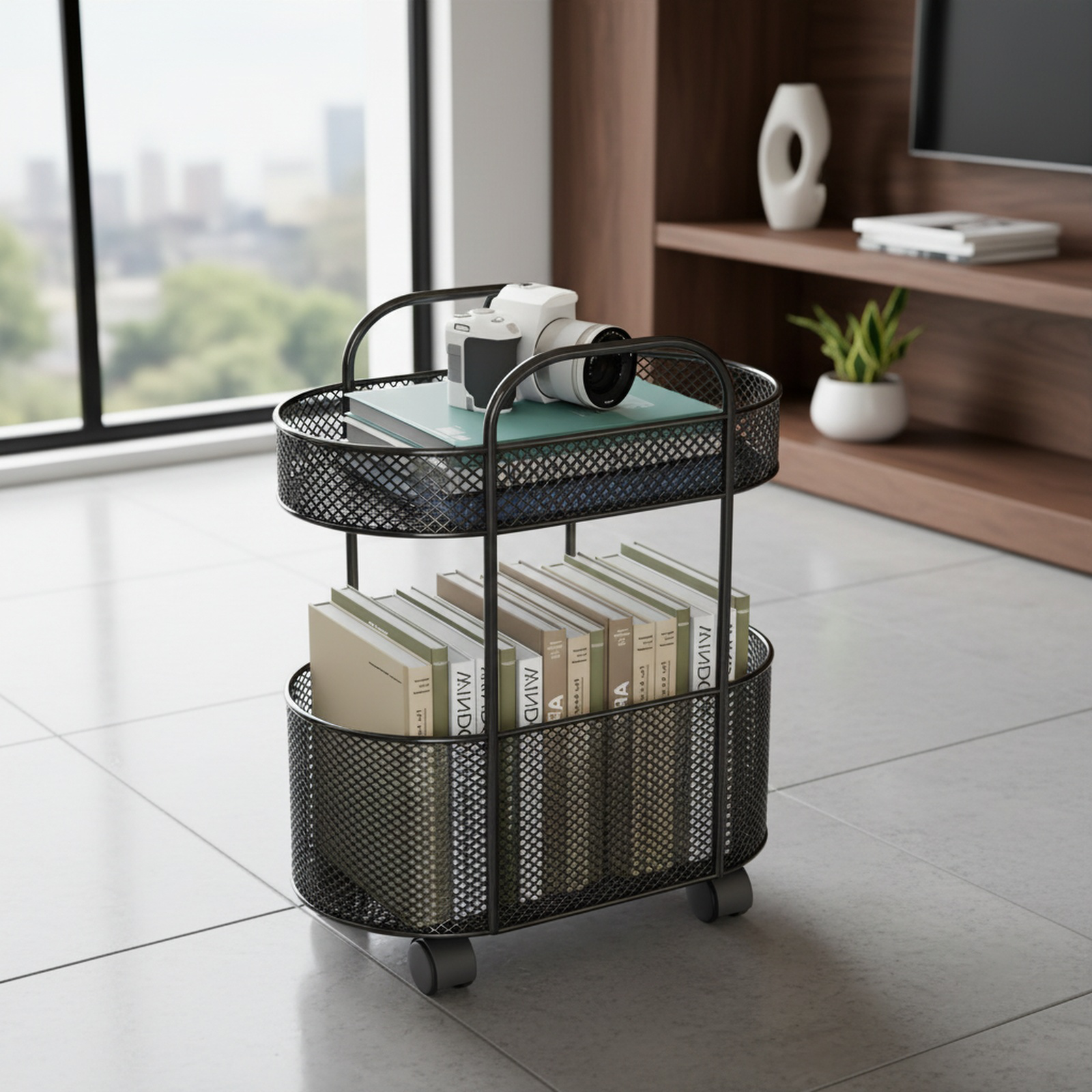 Rangement pratique sous la table pour livres et fournitures