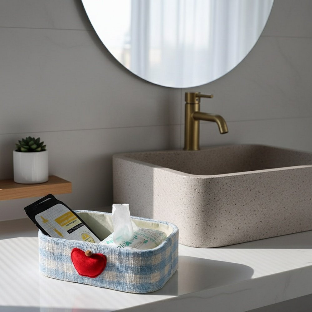 Desktop storage box cute single-layer sundries storage box entrance key perfume mask skin care produ