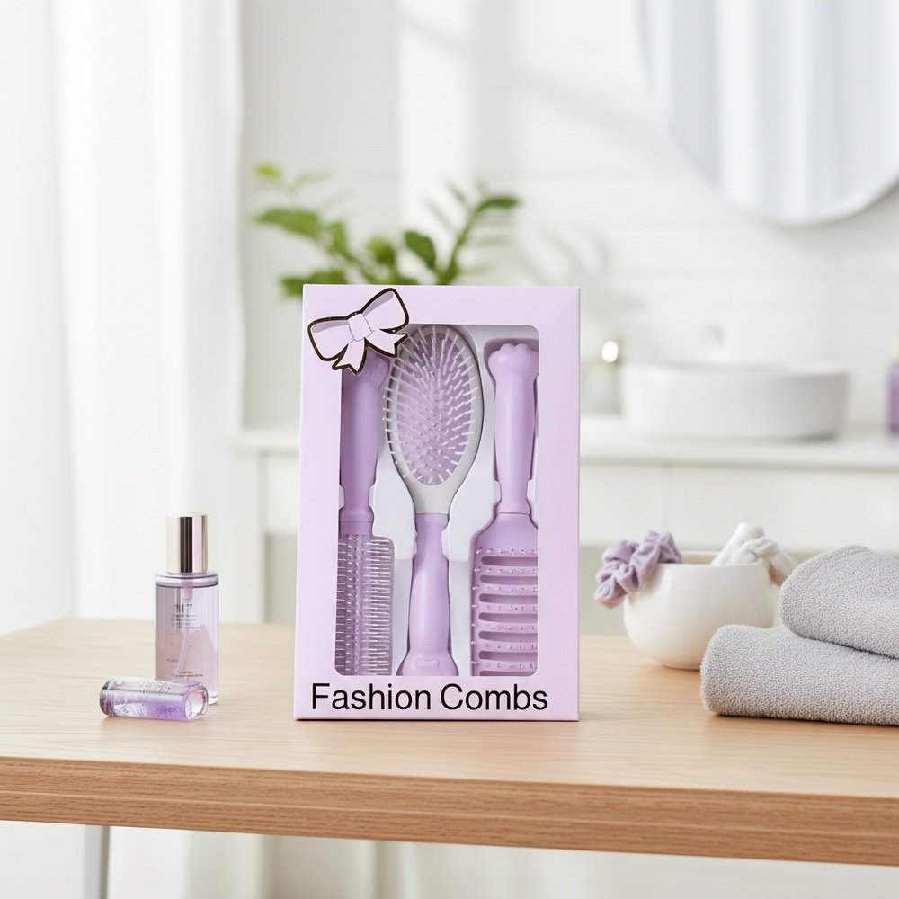 3-piece cute air cushion massage comb, air cushion comb, back comb, long hair comb, curly hair comb,