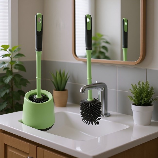 플라스틱 내구성 변기솔과 거치대 세트