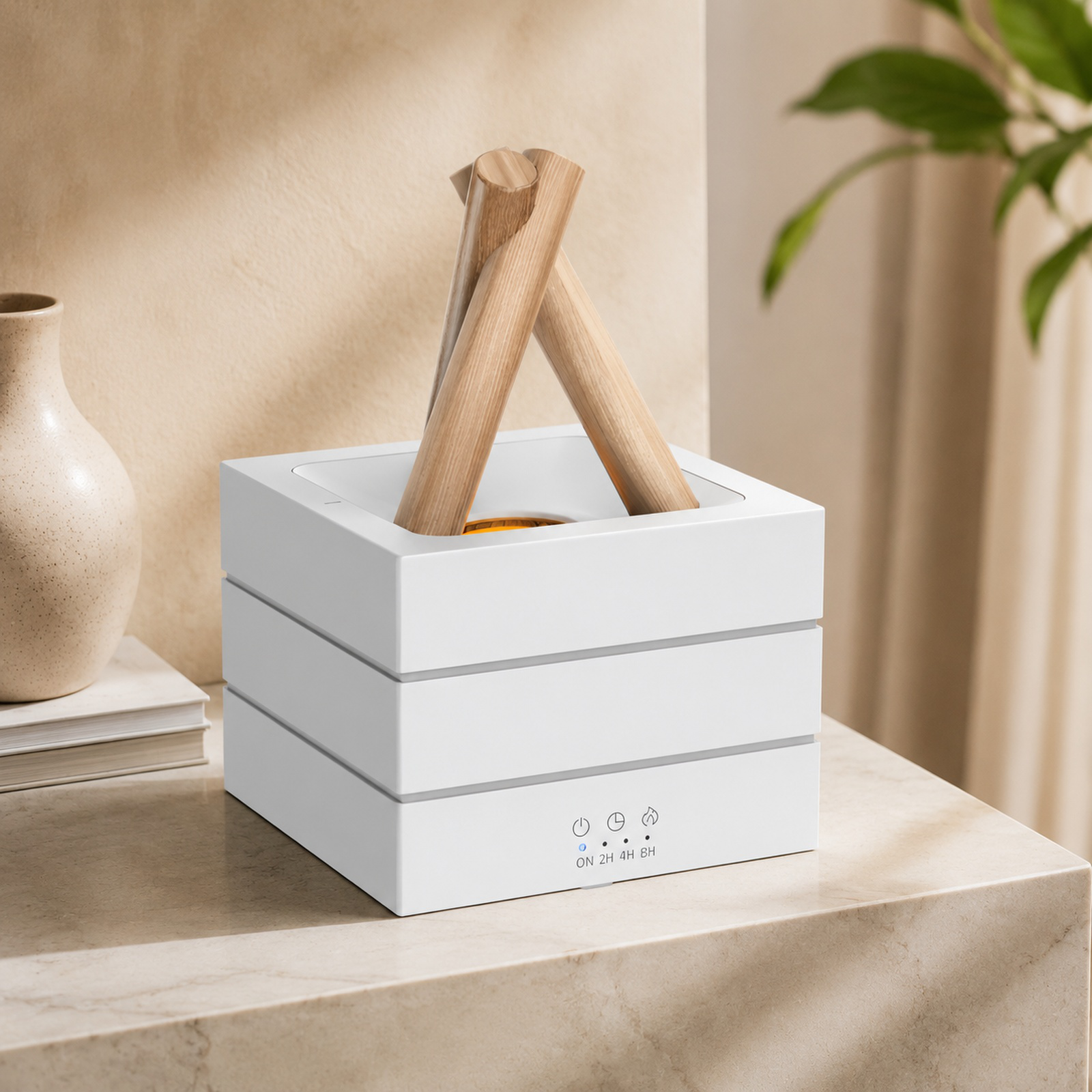 Automatic power-off feature in bonfire style diffuser