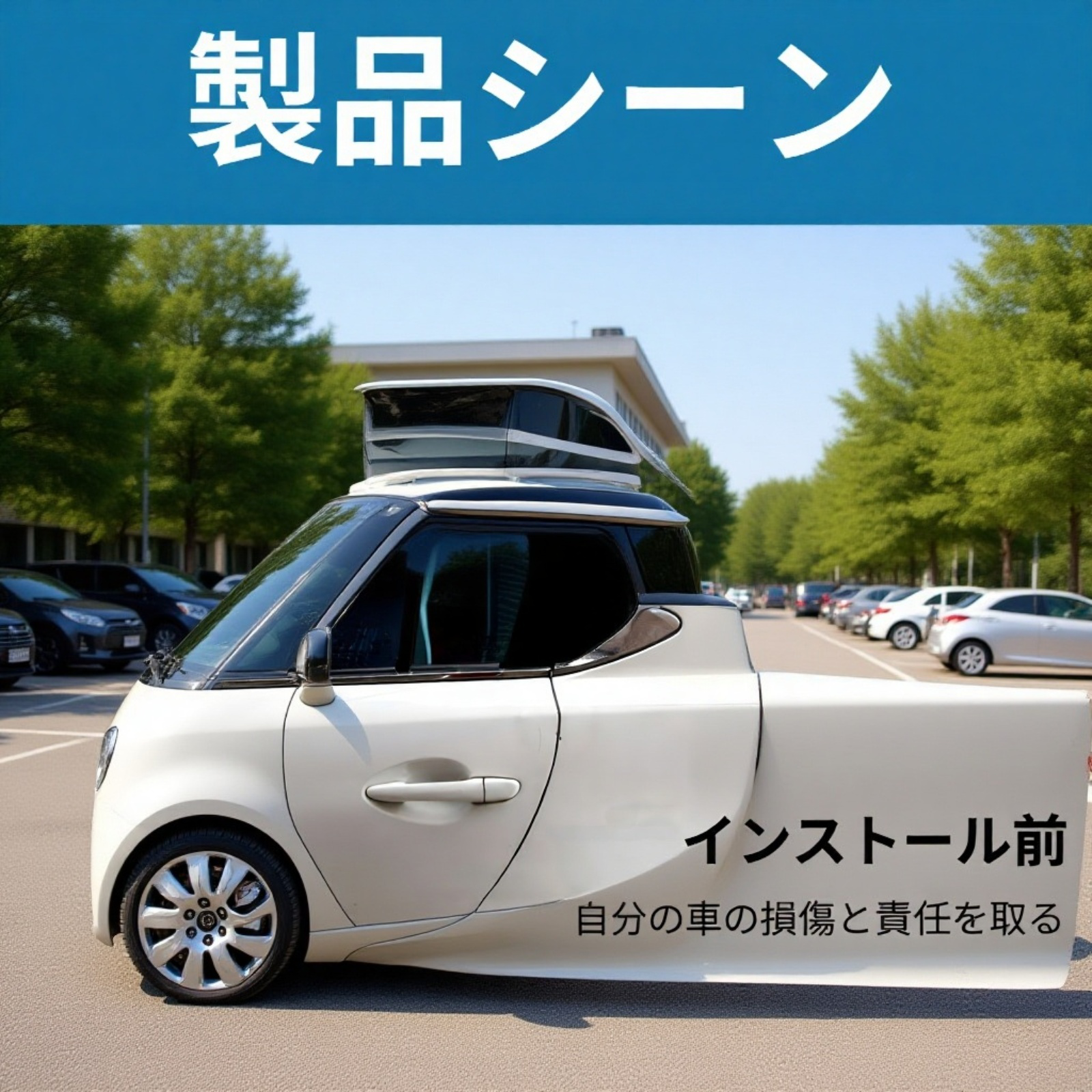 車用ドア衝突防止ゴムストリップ／ボディ傷防止デコレーションテープ