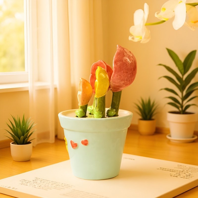 Cucharas medidoras de pétalos con diseño de mariposa adorable para repostería