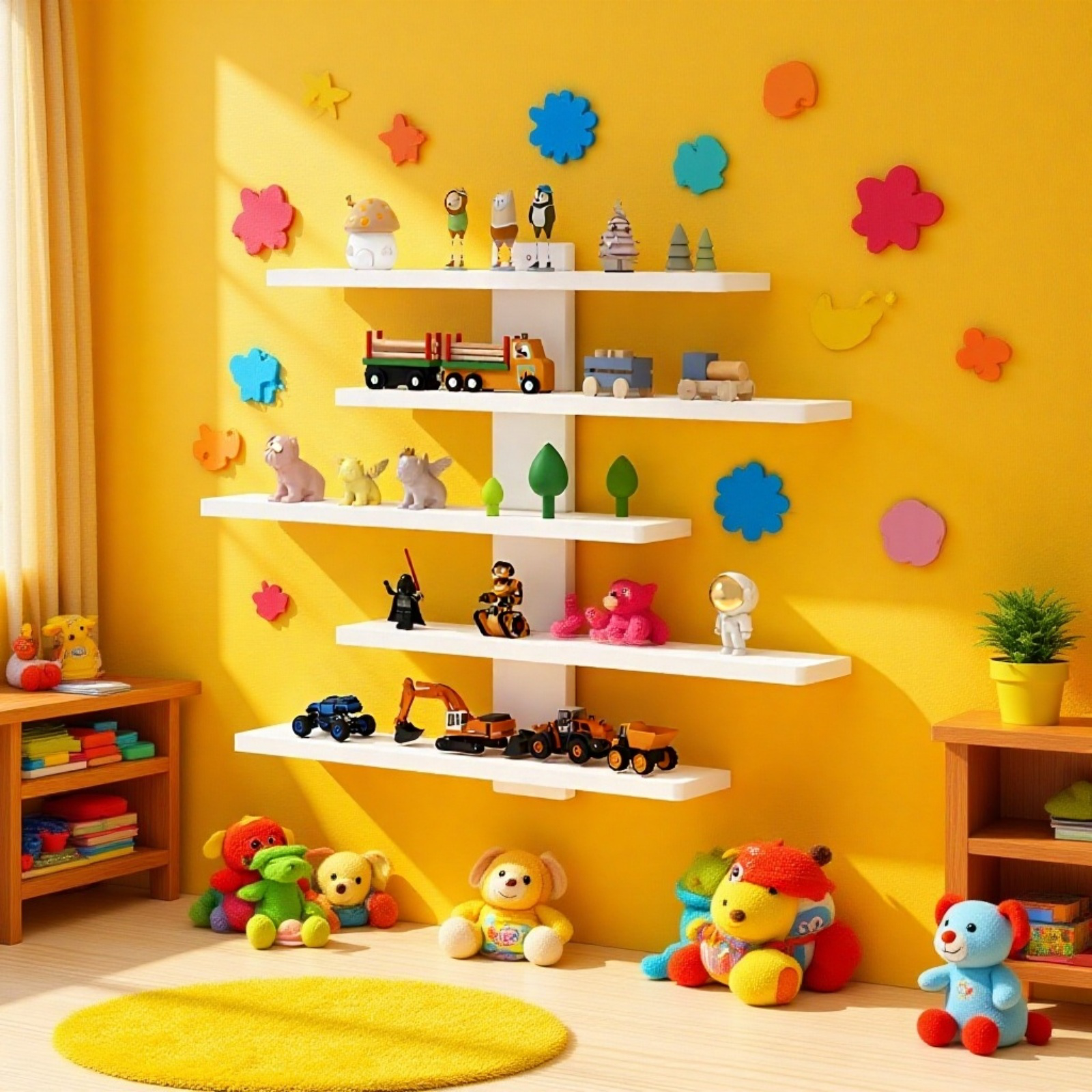 本や雑貨をディスプレイする収納棚