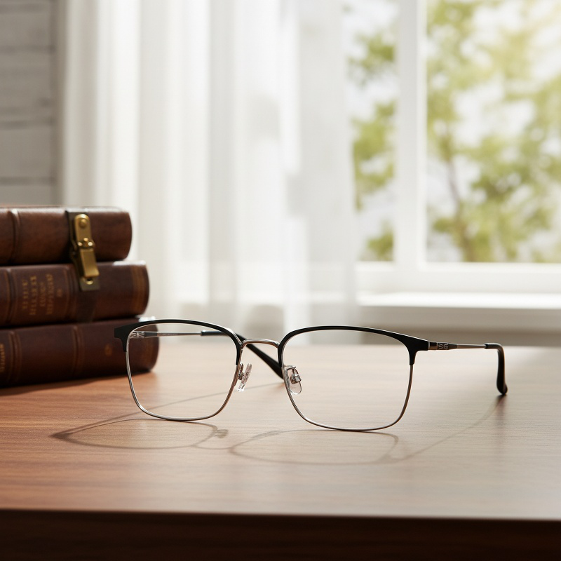 Popular classic business eyebrow-style glasses frame, alloy, anti-blue light, high-volume cross-bord