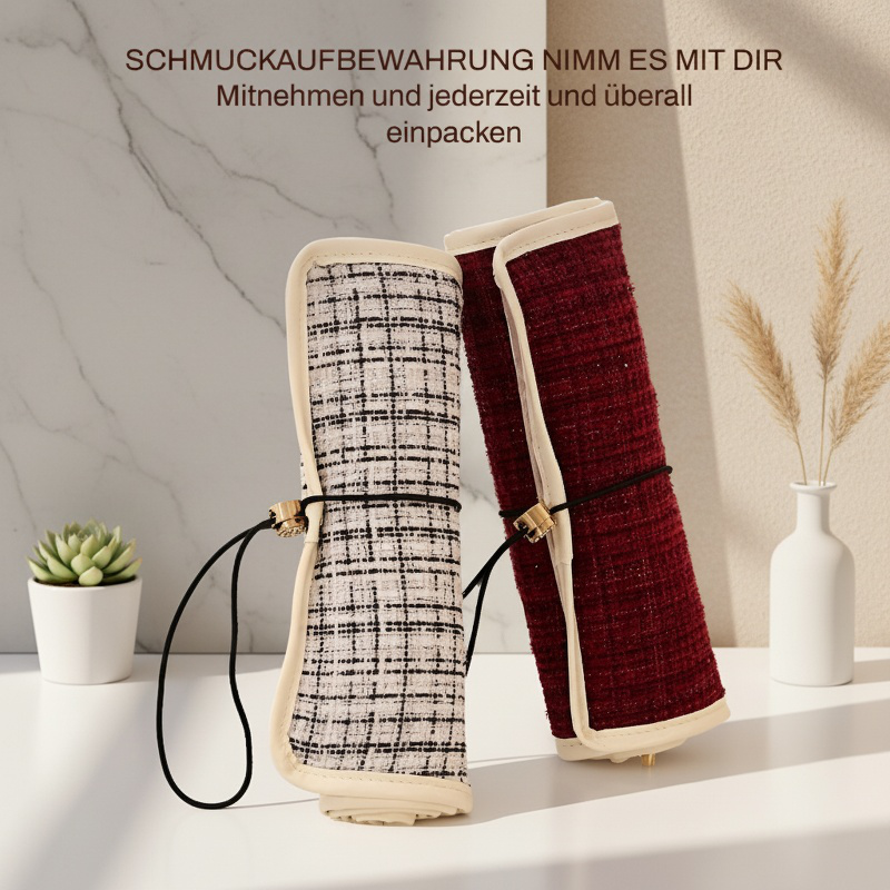 Große tragbare Schmucktasche im kleinen Chanel-Stil