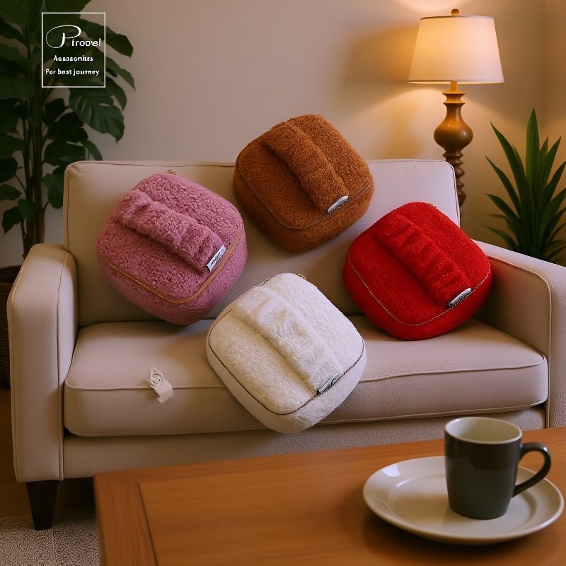 Pudełko na biżuterię z miękkiego baranka – wielofunkcyjna kosmetyczka z pluszu