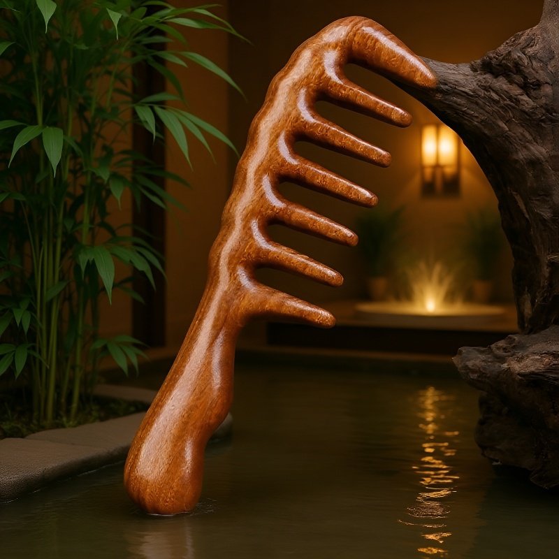 幅広で厚みのある経絡マッサージコーム