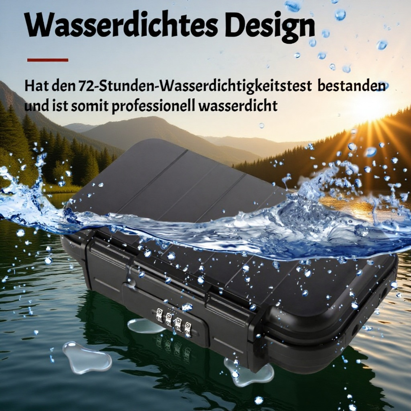 JMY wasserdichte Passwort-Schlüsselbox versiegelte Strandbox mobiler Safe