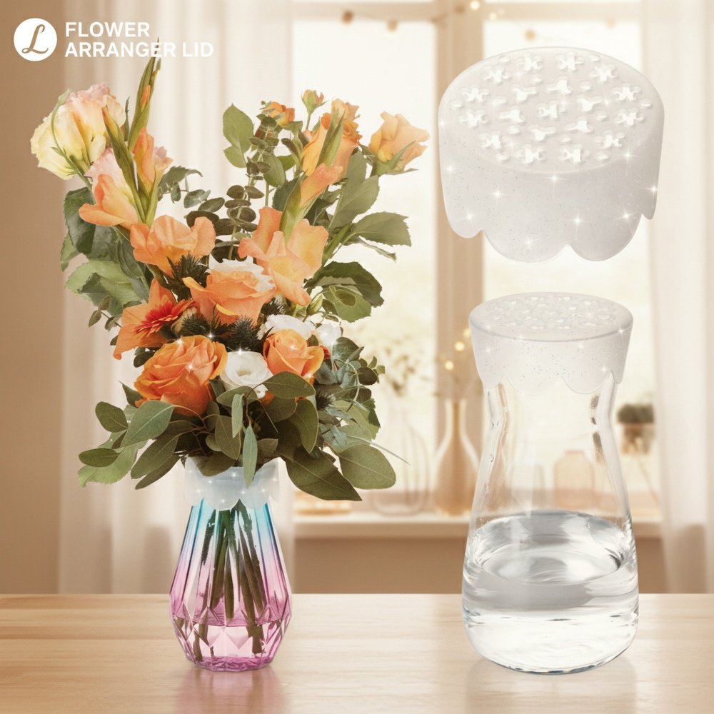 Multifunktionaler Silikon-Blumenhalter, Stielstütze, geeignet für Vasen