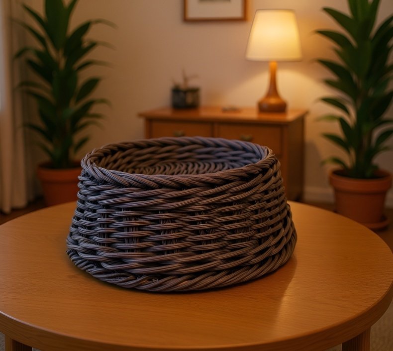 다용도 사용 가능한 라탄 짠 바구니