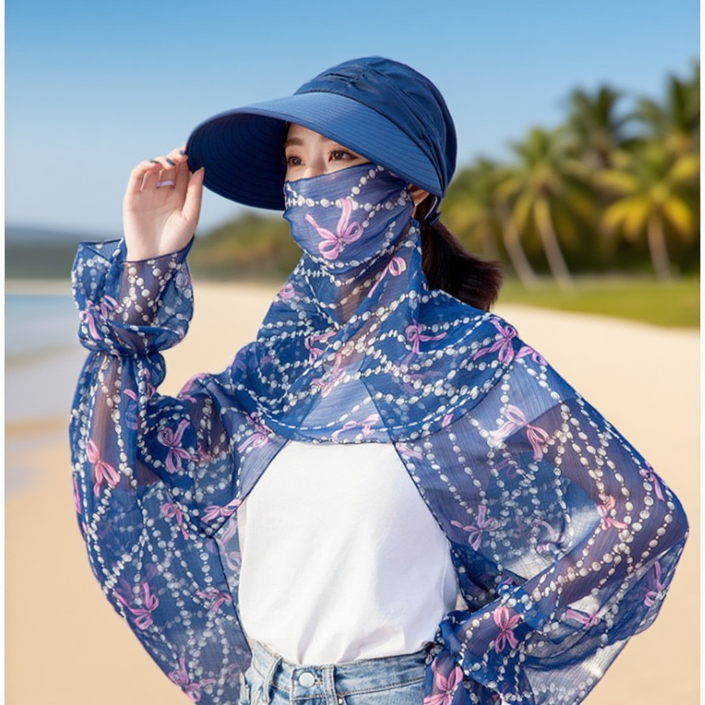 ビーチ日よけ帽子セット