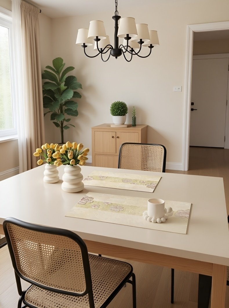 高品質レザー製の断熱プレースマット