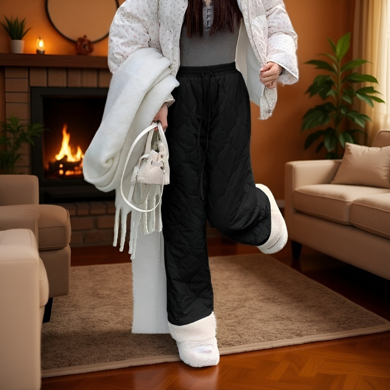 따뜻한 기모 안감 일자 팬츠 디테일