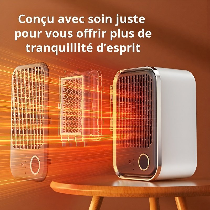 Appareil de chauffage PTC de bureau à télécommande, chauffage rapide, grande puissance pour l’hiver
