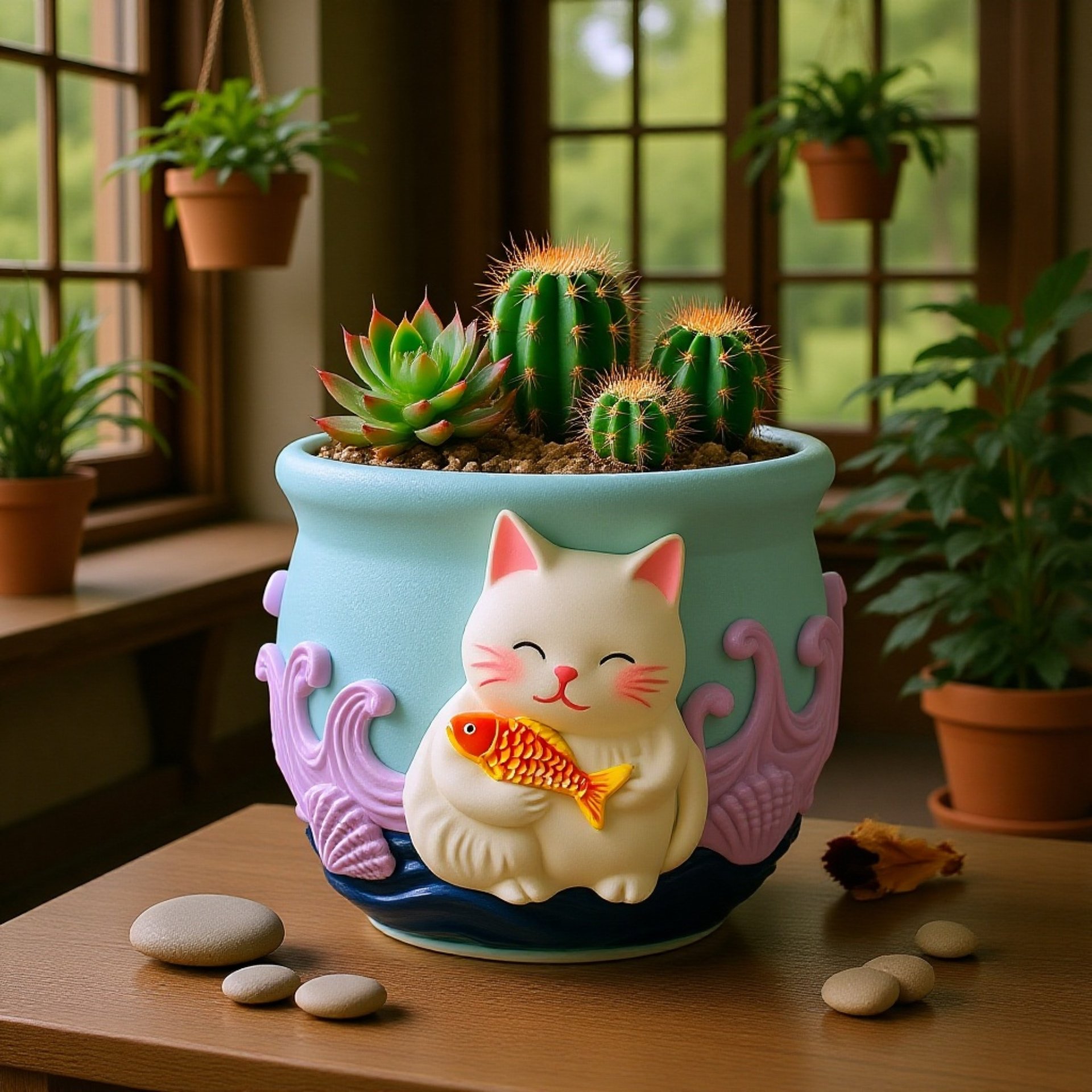 エポキシ樹脂で作成したオリジナル鉢のイメージ