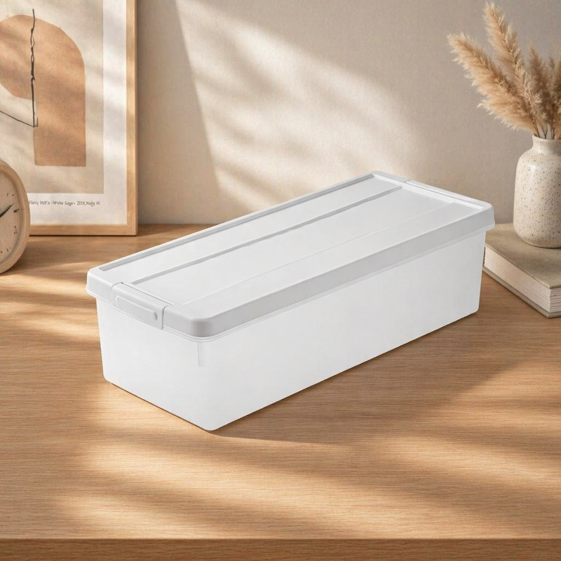 Caja de almacenamiento multifuncional con tapa para snacks, juguetes y objetos varios