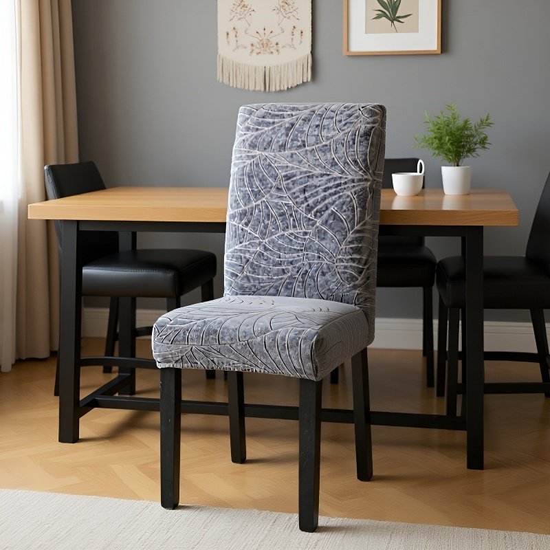 Large leaves Office chair cover Stool Protector Stretch Onepiece Jacquard Waterproof and durable Sof