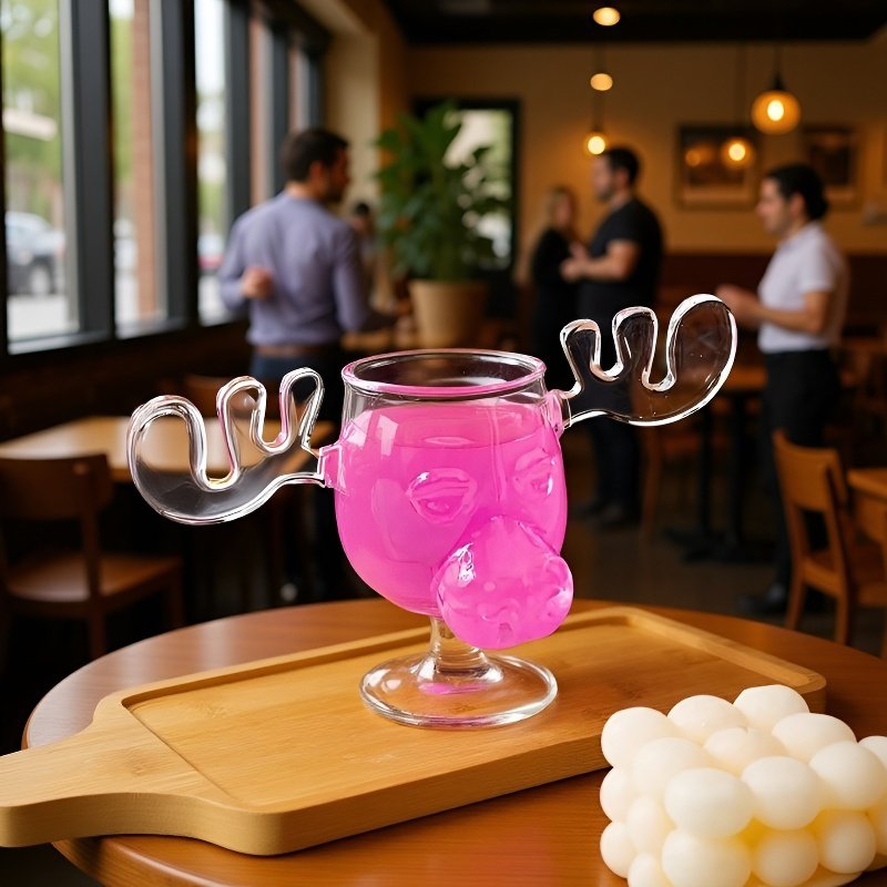 Set of Copa de vino navideña for dinner party