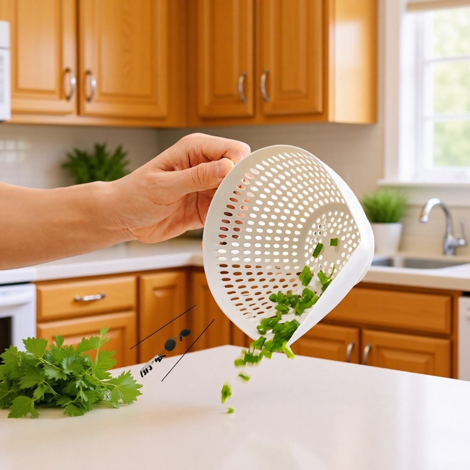 シンプルなキッチン二層野菜洗いかご家庭用ネギ水切りかご果物洗い水フィルターかご