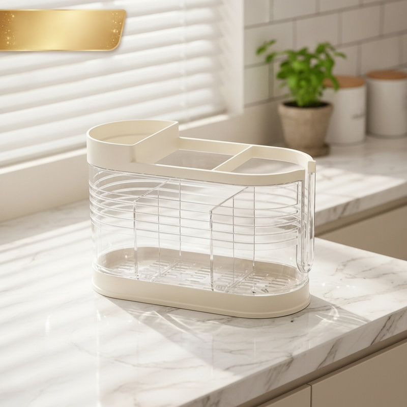 Practical and Aesthetic Kitchen Multi-Compartment Chopstick Organizer