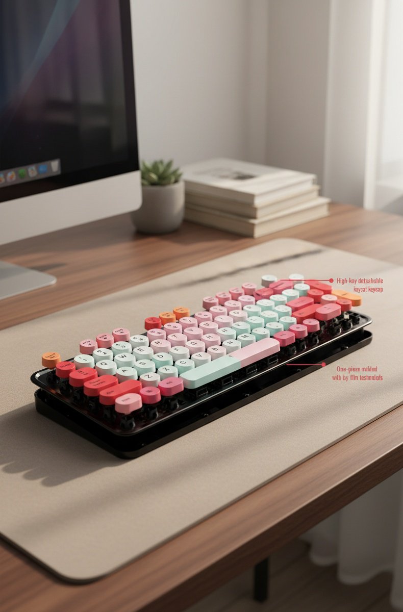 Stylish wireless keyboard and mouse for workspace