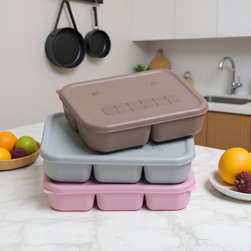Baby food storage container with lid for easy sealing