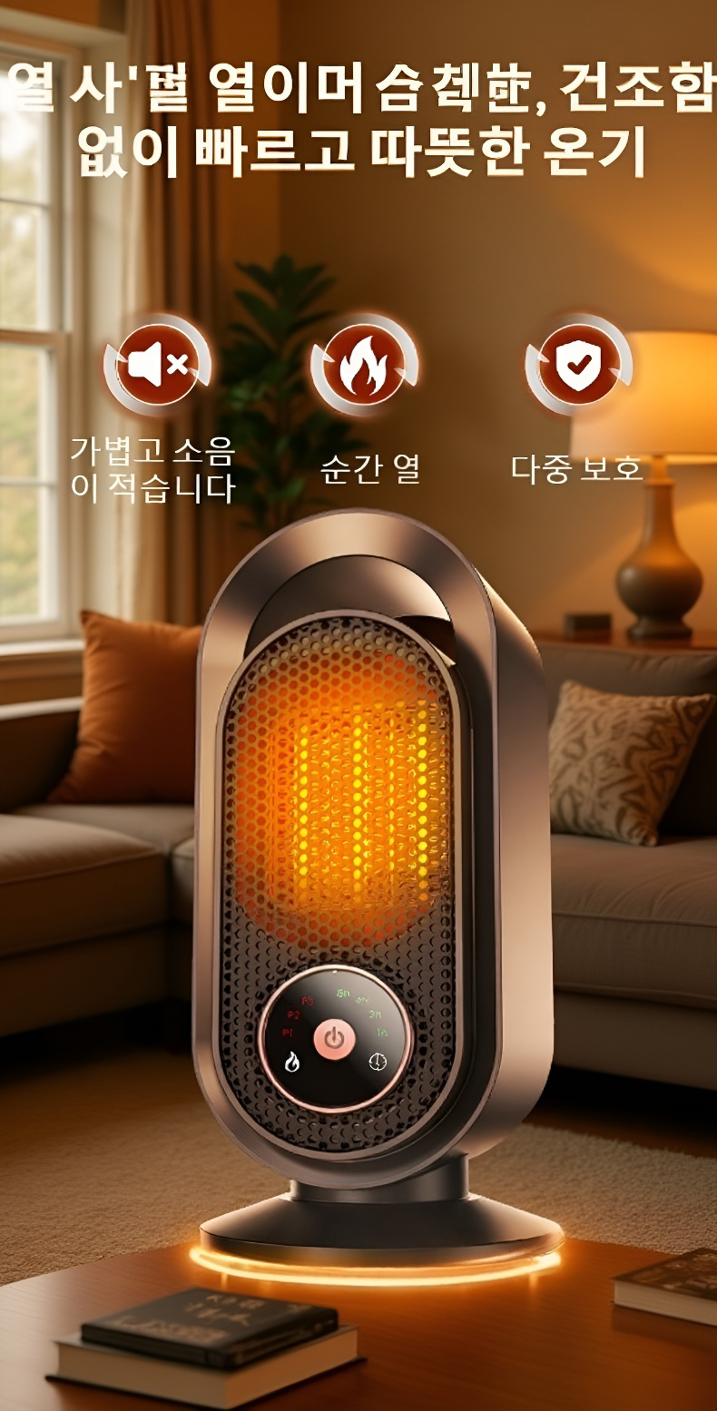 가정용 미니 탁상용 온풍기 제품 사진