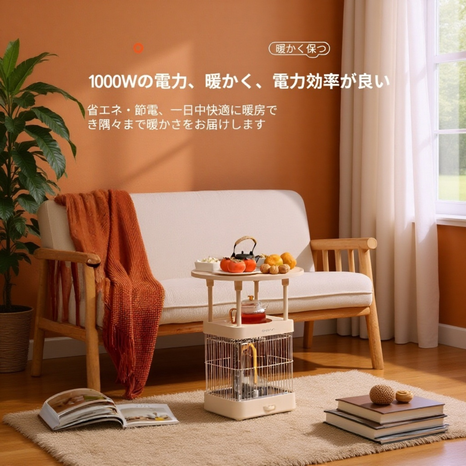 家庭用省エネ赤外線ヒーター 小型サンヒーター 電気ストーブ 暖房器具