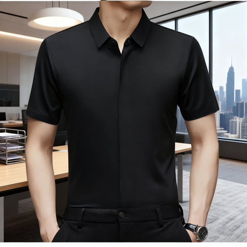 中年男性向けビジネスシャツ着用イメージ