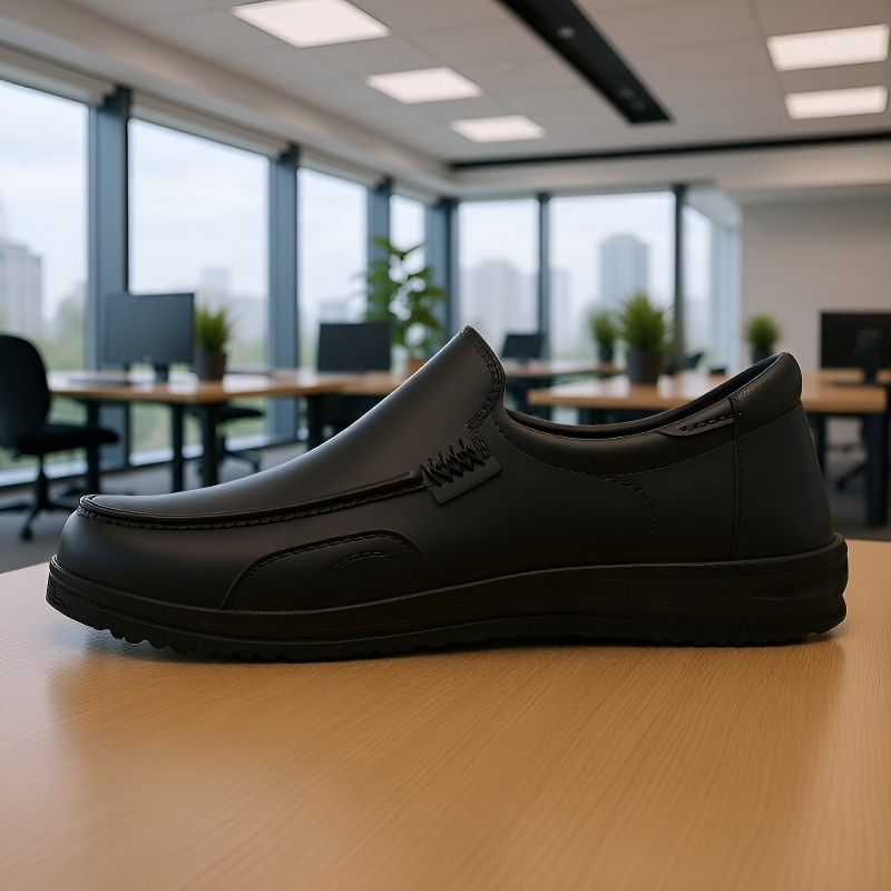 ブラック滑り止め作業靴