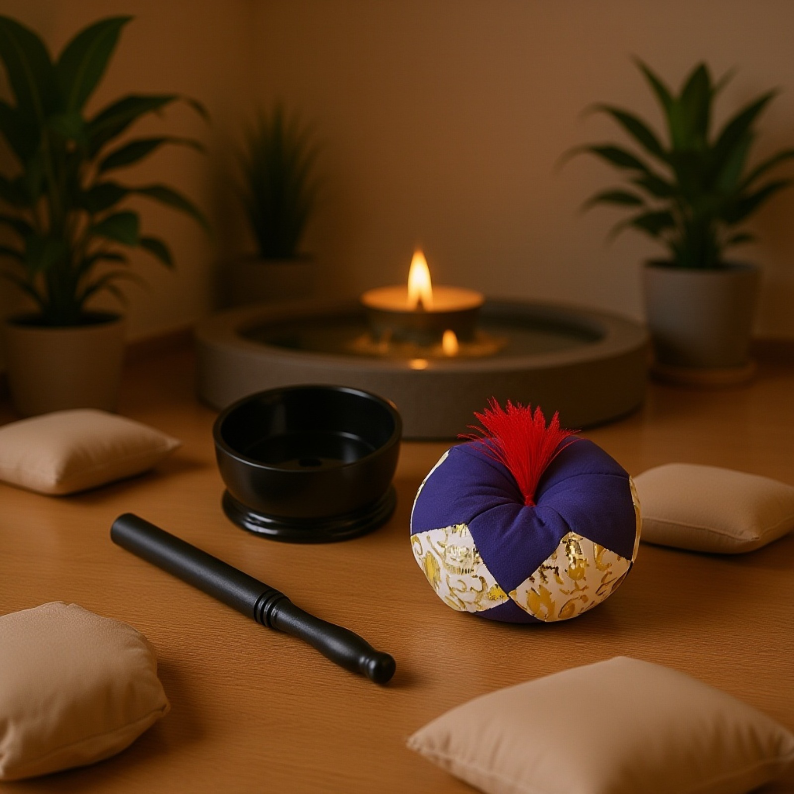 Elegant copper chime for garden decoration