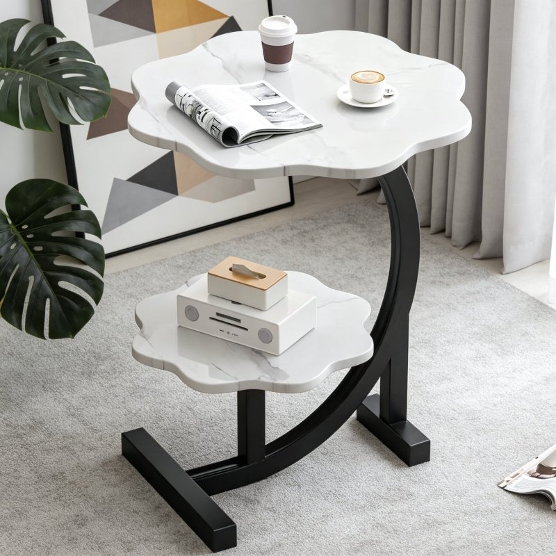 Retro Fengyunduo Double-layer Coffee Table Sofa Side Table Living Room Furniture