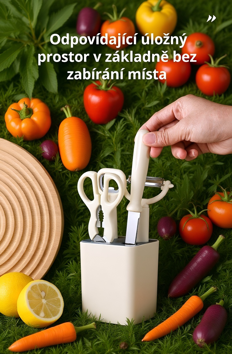 Úložný stojan pro kuchyňské nástroje na ovoce