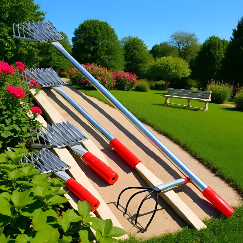 Close-up of the rake head collecting seafood
