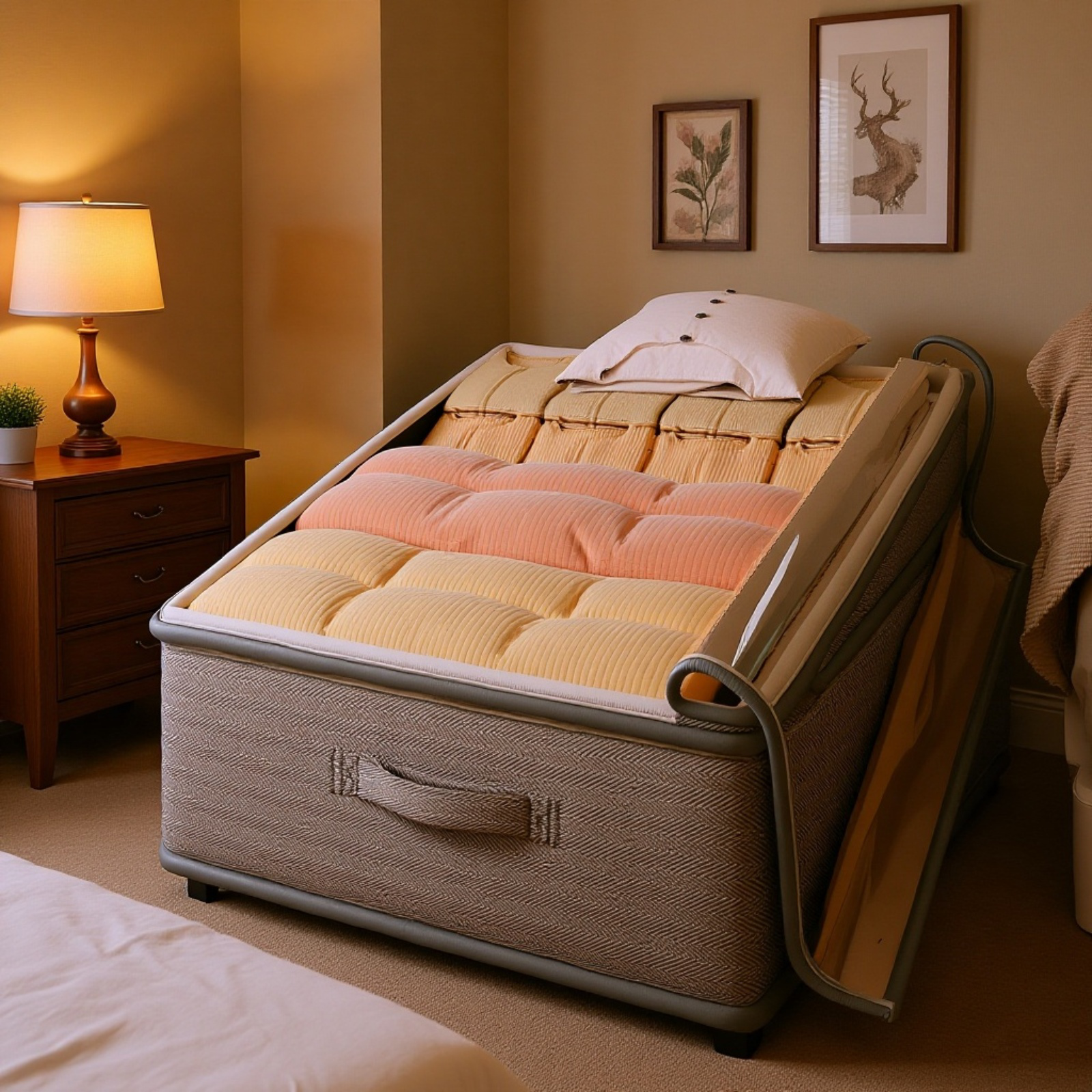 ベッド下収納ボックス フラットな家庭用引き出し式季節キルト収納ボックス ベッド下収納アーティファクト衣類収納ボックス