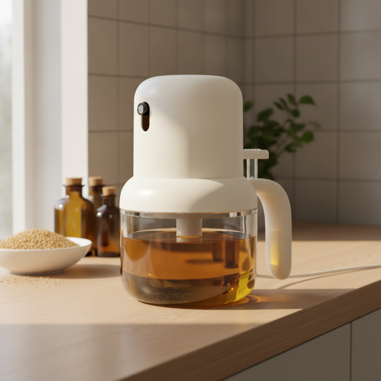 Durable kitchen oil mister with ergonomic design