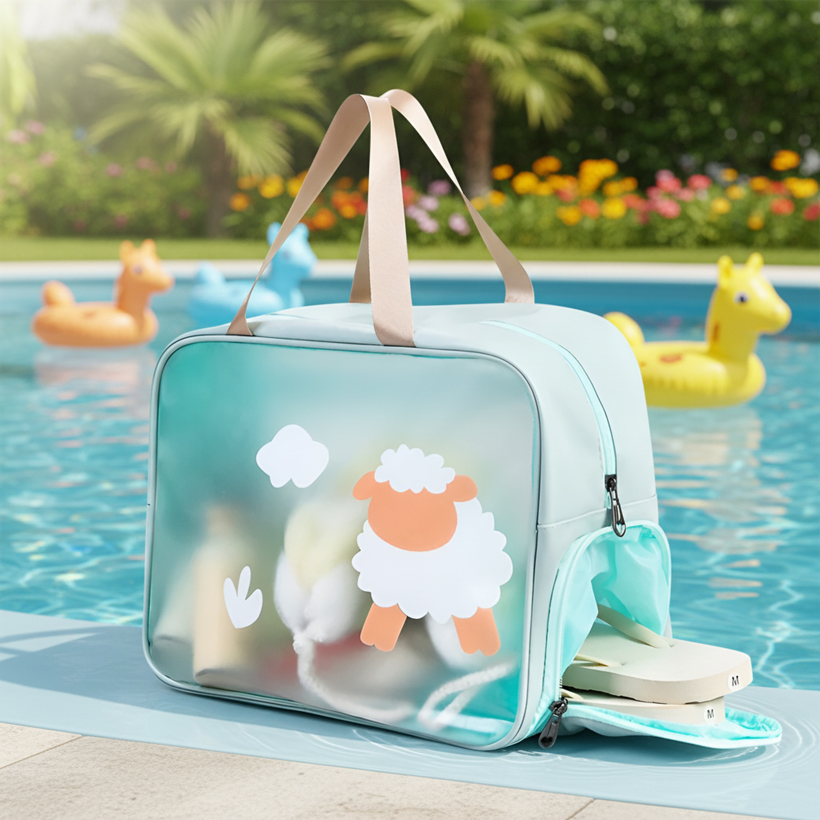 Large Capacity Wet and Dry Separation Cosmetic Bag