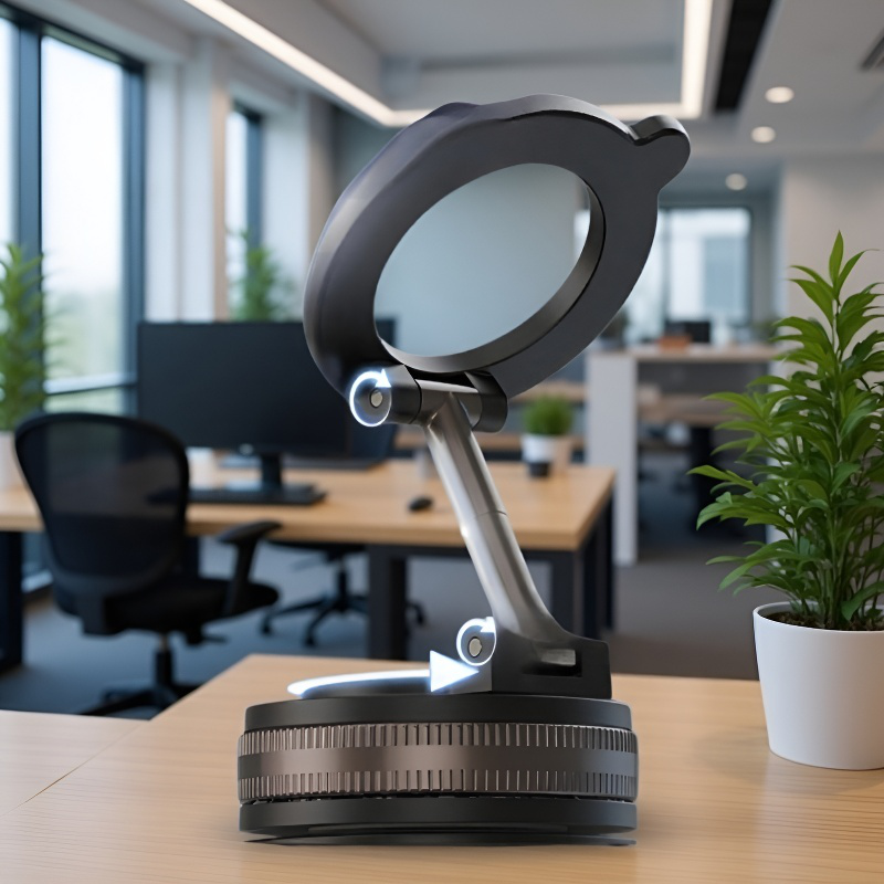 Auto Handyhalterung mit Magnet und Vakuumsaugnapf, Schwarz