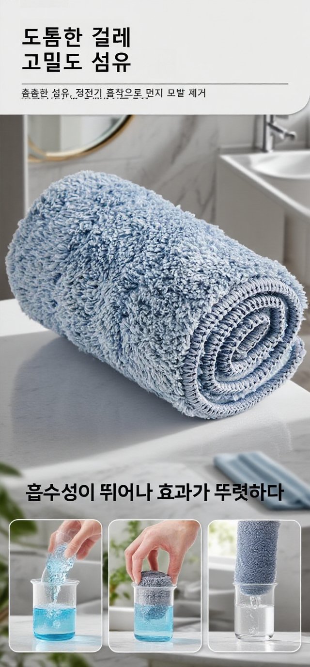 자동 세척 기능이 있는 사엽초 평판 물걸레