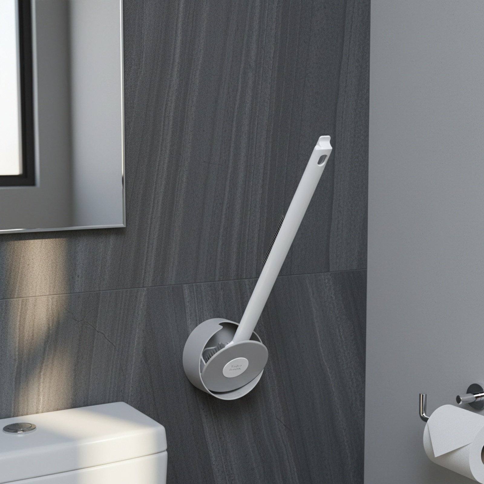 Brosse de toilette en silicone à accrocher, forme sucette