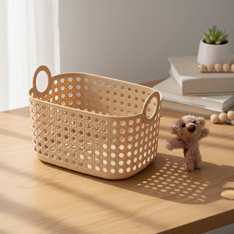 곰 인형 허로우 빨래 수납 바구니 플라스틱 다용도 휴대용