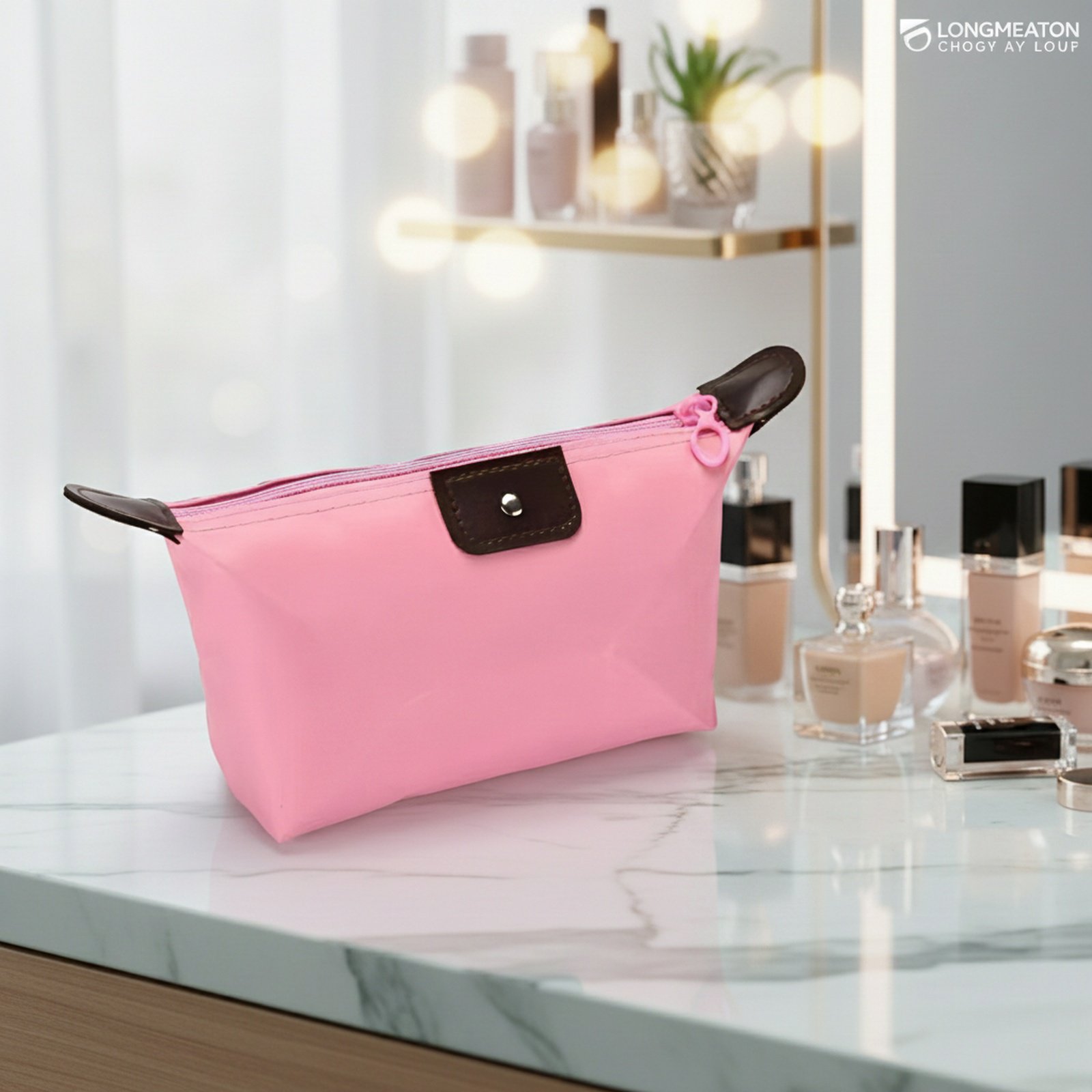 Sac à cosmétiques portable étanche en forme de ravioli pour rouge à lèvres