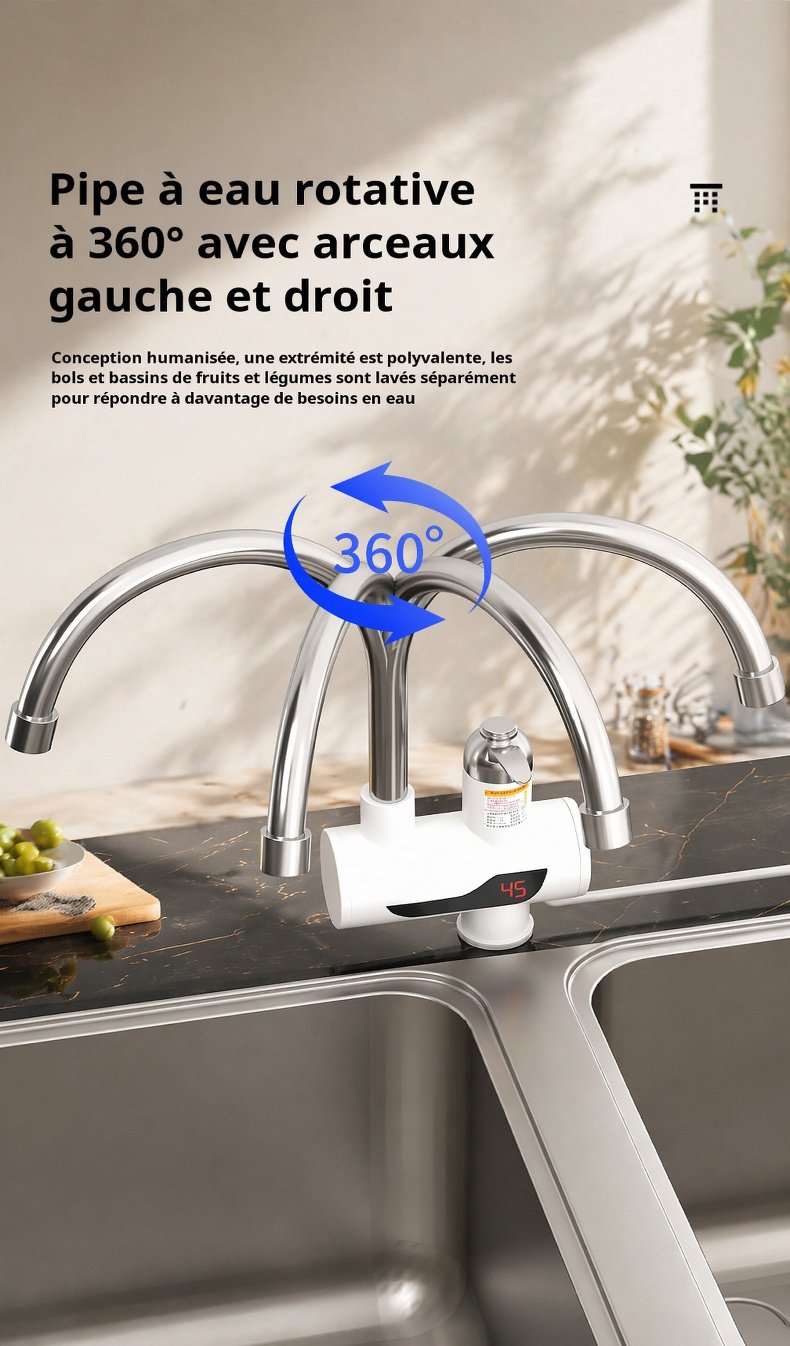 Robinet électrique pour salle de bain