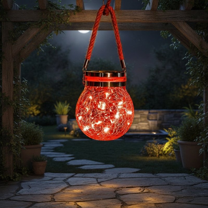Lámpara decorativa solar en forma de botella para jardín de noche